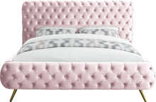 Load image into Gallery viewer, Delano Pink Velvet Queen Bed
