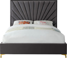 Load image into Gallery viewer, Eclipse Grey Velvet King Bed

