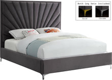 Load image into Gallery viewer, Eclipse Grey Velvet King Bed
