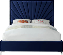 Load image into Gallery viewer, Eclipse Navy Velvet Full Bed
