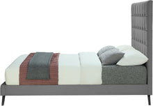 Load image into Gallery viewer, Elly Grey Velvet King Bed
