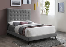 Load image into Gallery viewer, Elly Grey Velvet King Bed
