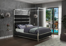 Load image into Gallery viewer, Encore Black Faux Leather Queen Bed (4 Boxes)
