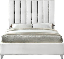Load image into Gallery viewer, Enzo White Velvet Queen Bed
