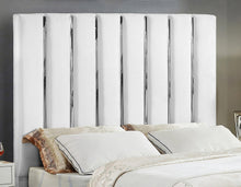 Load image into Gallery viewer, Enzo White Velvet King Bed

