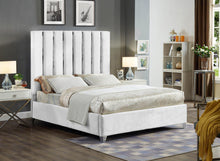 Load image into Gallery viewer, Enzo White Velvet King Bed
