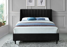 Load image into Gallery viewer, Eva Black Velvet King Bed
