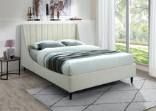 Load image into Gallery viewer, Eva Cream Velvet King Bed
