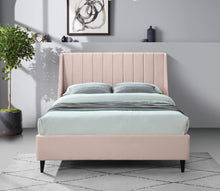 Load image into Gallery viewer, Eva Pink Velvet Queen Bed
