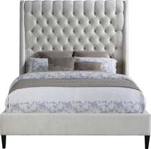 Load image into Gallery viewer, Fritz Cream Velvet King Bed
