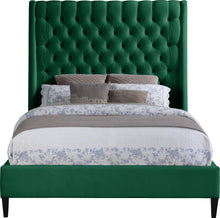 Load image into Gallery viewer, Fritz Green Velvet King Bed
