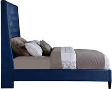 Load image into Gallery viewer, Fritz Navy Velvet Full Bed
