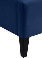 Load image into Gallery viewer, Fritz Navy Velvet King Bed
