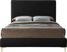 Load image into Gallery viewer, Geri Black Velvet King Bed
