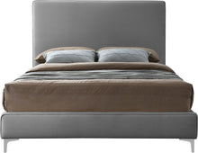 Load image into Gallery viewer, Geri Grey Velvet King Bed
