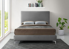 Load image into Gallery viewer, Geri Grey Velvet King Bed
