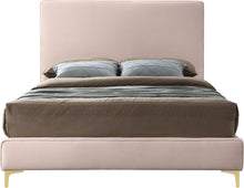 Load image into Gallery viewer, Geri Pink Velvet Queen Bed
