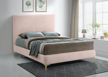 Load image into Gallery viewer, Geri Pink Velvet Full Bed
