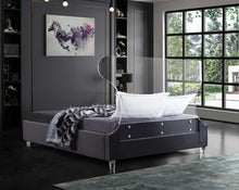 Load image into Gallery viewer, Ghost Grey Velvet Queen Bed

