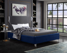 Load image into Gallery viewer, Ghost Navy Velvet Full Bed
