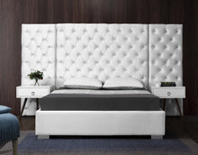Load image into Gallery viewer, Grande White Velvet King Bed (3 Boxes)

