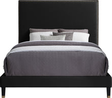 Load image into Gallery viewer, Harlie Black Velvet Full Bed
