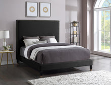 Load image into Gallery viewer, Harlie Black Velvet Full Bed
