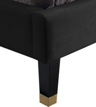 Load image into Gallery viewer, Harlie Black Velvet Queen Bed
