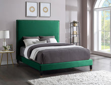 Load image into Gallery viewer, Harlie Green Velvet Full Bed
