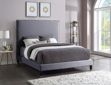 Load image into Gallery viewer, Harlie Grey Velvet King Bed
