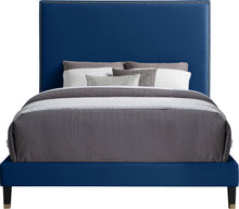 Load image into Gallery viewer, Harlie Navy Velvet King Bed
