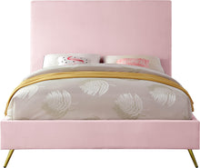 Load image into Gallery viewer, Jasmine Pink Velvet King Bed
