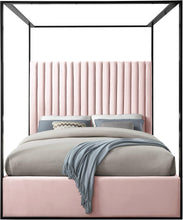 Load image into Gallery viewer, Jax Pink Velvet Queen Bed
