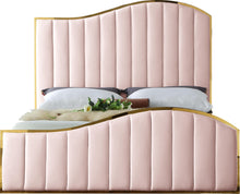 Load image into Gallery viewer, Jolie Pink Velvet Queen Bed (3 Boxes)
