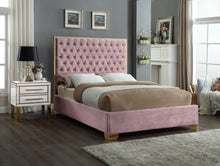 Load image into Gallery viewer, Lana Pink Velvet Queen Bed
