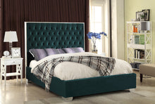 Load image into Gallery viewer, Lexi Green Velvet King Bed
