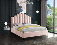 Load image into Gallery viewer, Lily Pink Velvet Queen Bed
