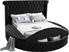 Load image into Gallery viewer, Luxus Black Velvet Queen Bed (3 Boxes)
