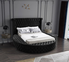 Load image into Gallery viewer, Luxus Black Velvet Queen Bed (3 Boxes)
