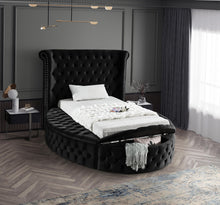 Load image into Gallery viewer, Luxus Black Velvet Twin Bed (3 Boxes)
