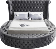 Load image into Gallery viewer, Luxus Grey Velvet Queen Bed (3 Boxes)
