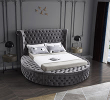 Load image into Gallery viewer, Luxus Grey Velvet Queen Bed (3 Boxes)
