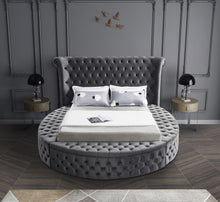 Load image into Gallery viewer, Luxus Grey Velvet Queen Bed (3 Boxes)
