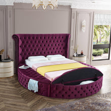 Load image into Gallery viewer, Luxus Purple Velvet Full Bed
