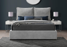 Load image into Gallery viewer, Misha Light Grey Polyester Fabric King Bed (3 Boxes)
