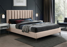 Load image into Gallery viewer, Nadia Pink Velvet King Bed
