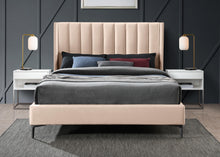 Load image into Gallery viewer, Nadia Pink Velvet Queen Bed
