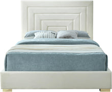 Load image into Gallery viewer, Nora Cream Velvet King Bed
