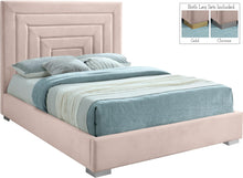 Load image into Gallery viewer, Nora Pink Velvet Queen Bed
