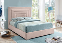 Load image into Gallery viewer, Nora Pink Velvet Queen Bed
